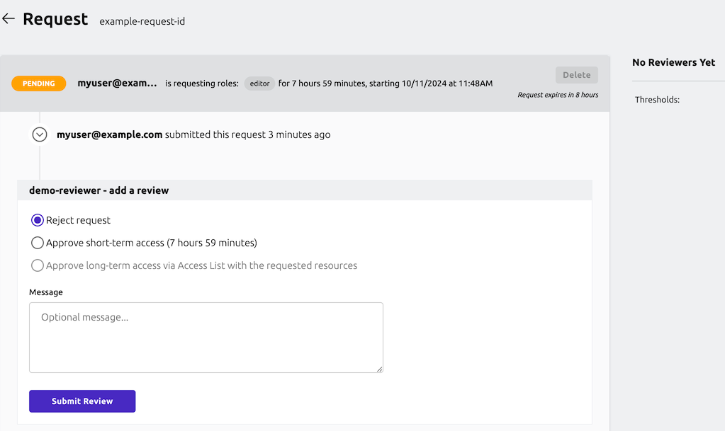 Review access request