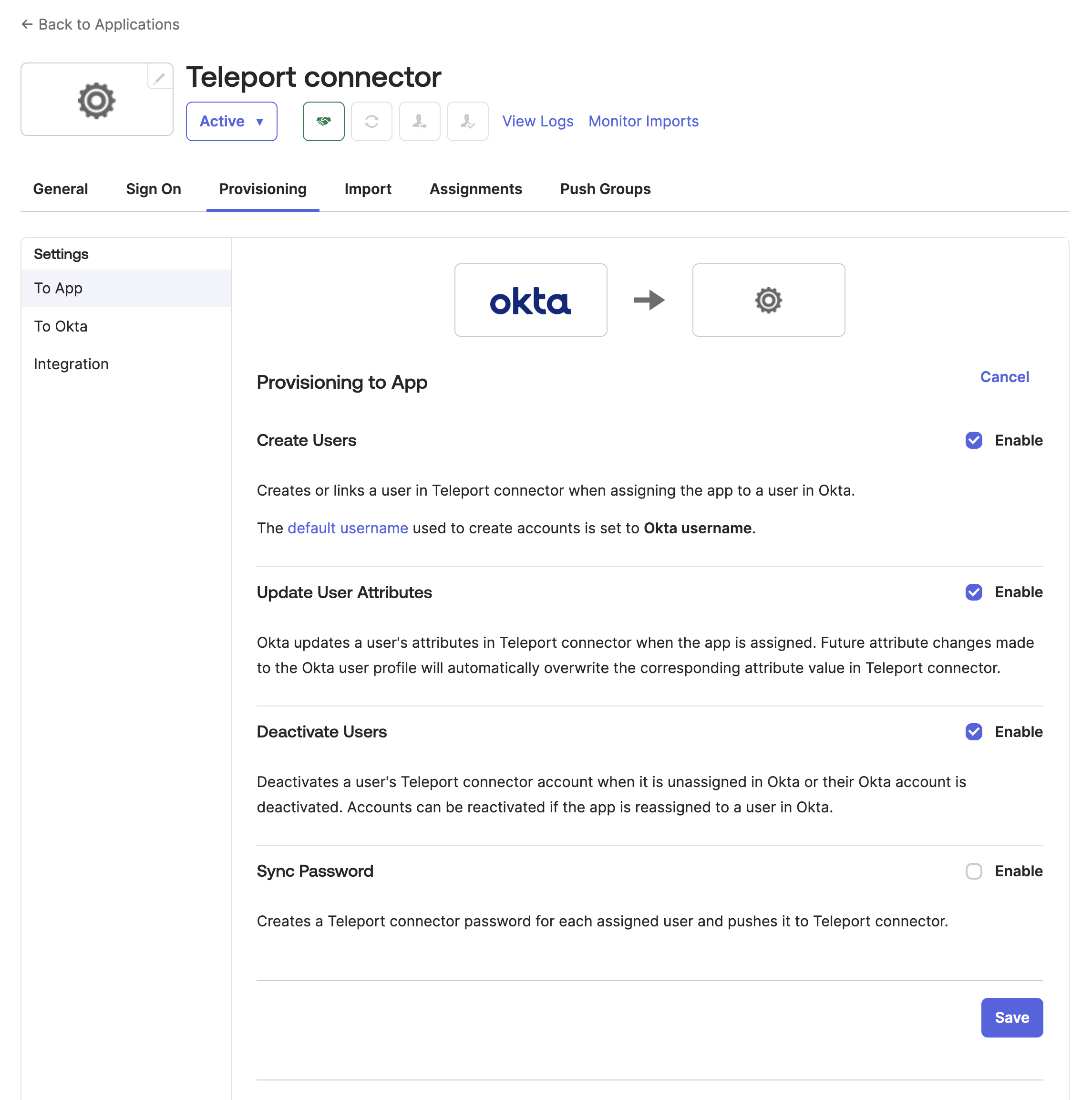 Configure SCIM Provisioning